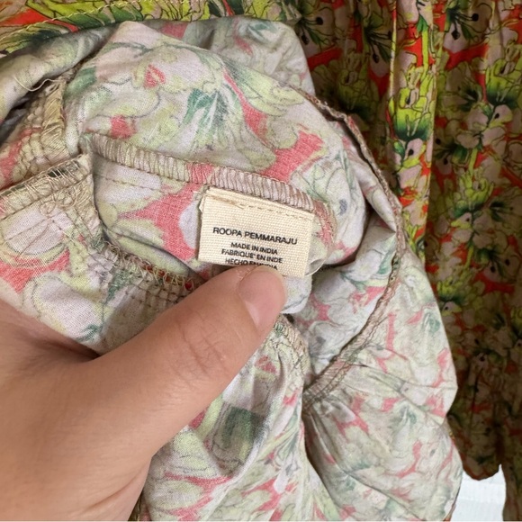 Anthropologie Floral Print Beaded Mini Dress - Picture 12 of 16